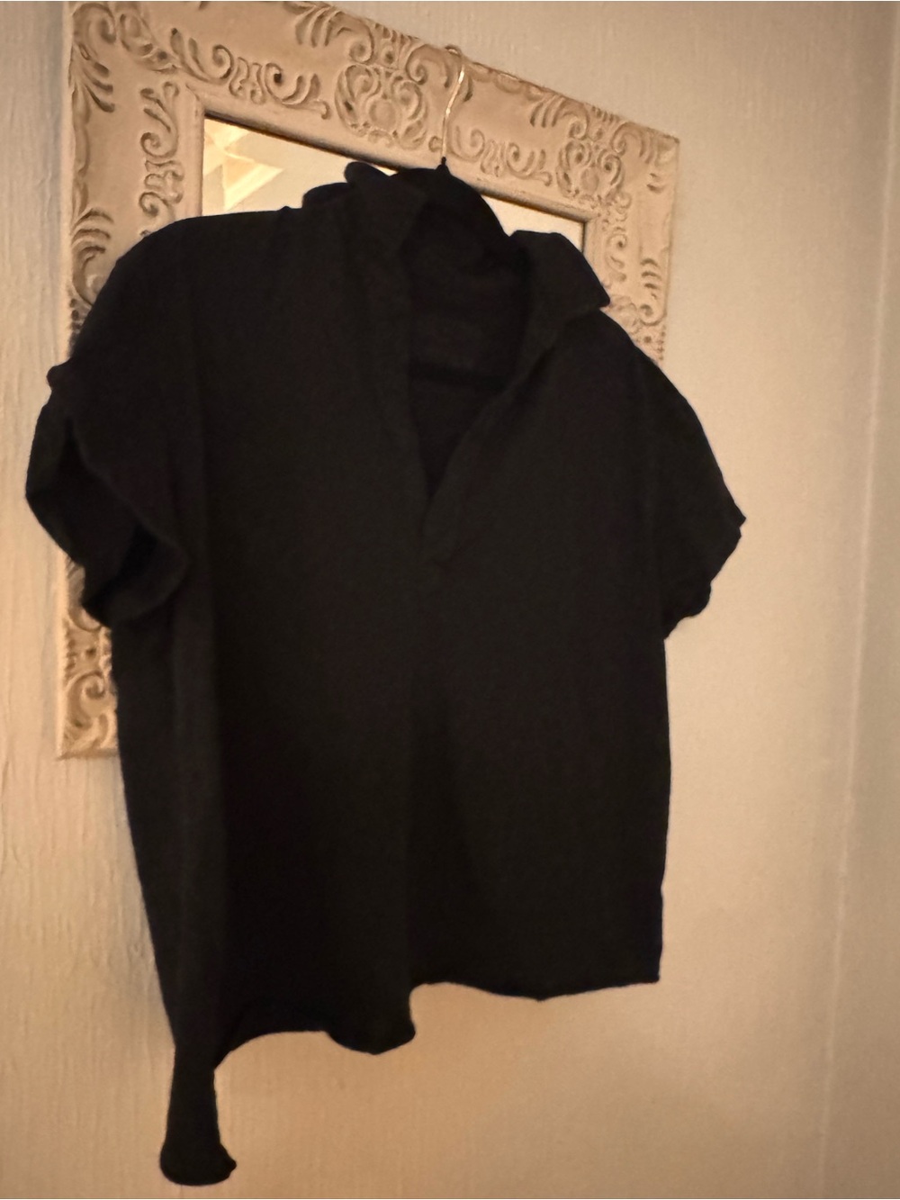 Frank & Eileen Black Short-Sleeve Polo-Style Top - Picture 7 of 8